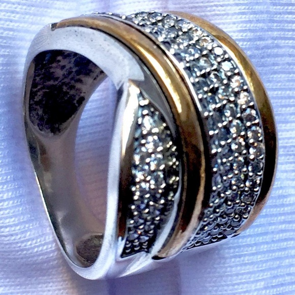 Fine Ring Silver 925 Gold 18K & Cubic Zirconia - 8
